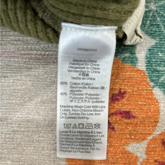 Madewell green split kneck waffle knit long sleeve shirt in medium - Picture 11 of 11